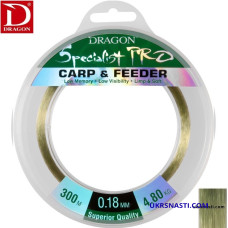 Леска Dragon Specialist Pro Carp/Feeder диаметр 0,30мм размотка 300м зелёная